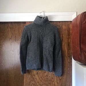 Grey Cable Knit Sweater